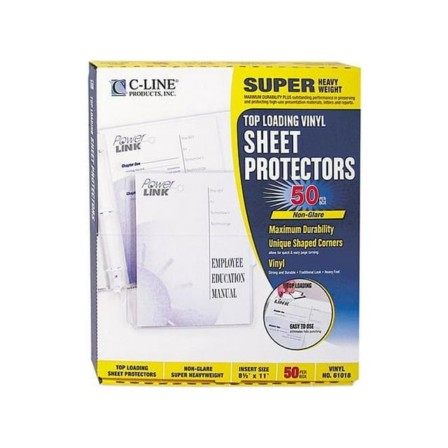 C-Line Super Heavyweight Vinyl Sheet Protector, Nonglare, 2