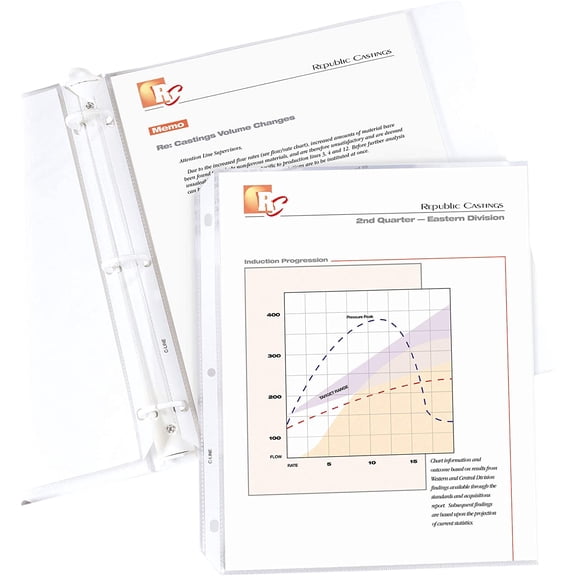 C-Line Top Loading Standard Weight Poly Sheet Protectors, Clear, 8.5 x 11 Inches, 100 per Box (62027)