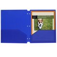 thumbnail image 1 of C-Line Two-Pocket Heavyweight Poly Portfolio Folder, 3-Hole Punch, 11 X 8.5, Blue, 25/Box, 1 of 3