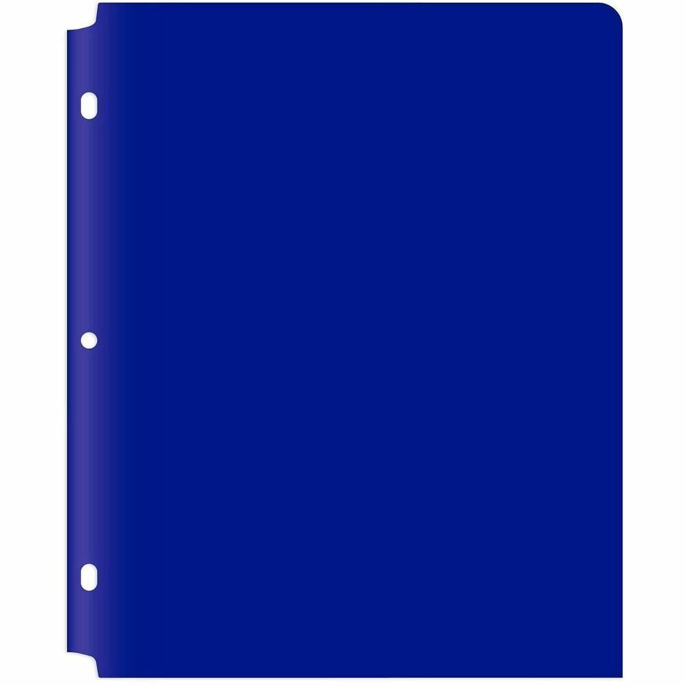 C-Line Two-Pocket Poly Portfolios with Three-Hole Punch, Blue, Box of 25