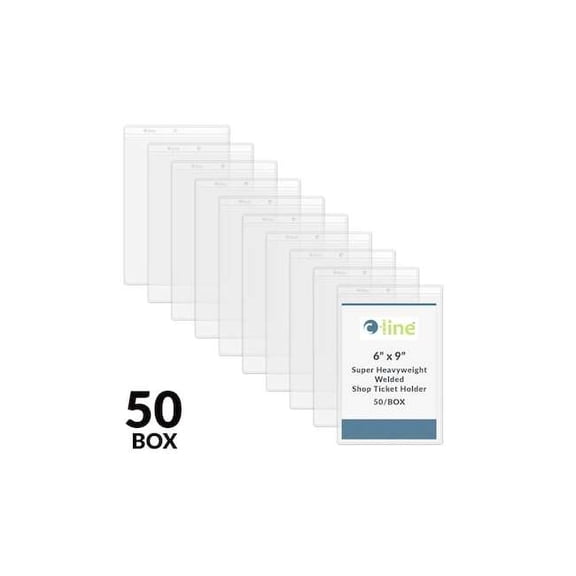 6" x 9" Heavyweight Vinyl Welded Shop Ticket Holders, 50/BX 80069