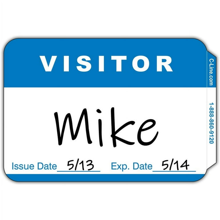 Advantus Self-Adhesive Visitor Badges - Advantus Self-Adhesive Visitor Badges -