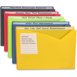 C-Line Classroom Connector Folders, 11 X 8.5, Clear/Assorted, 6/Pack -  CLI32010