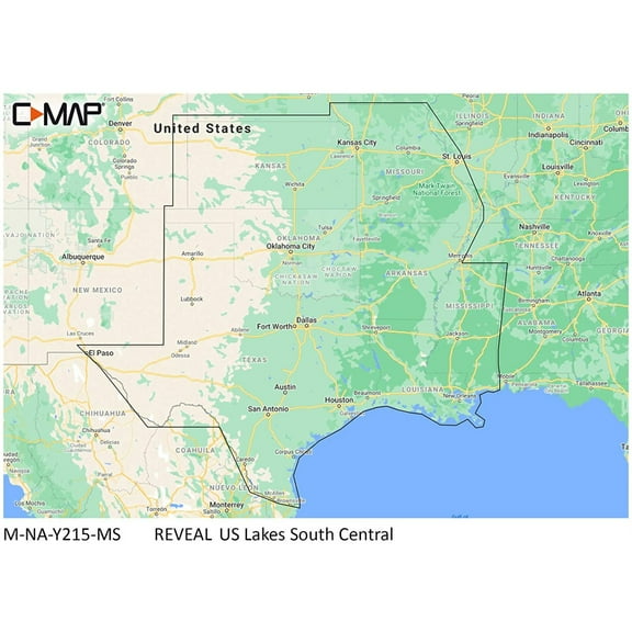 C-MAP Reveal US Lakes South Central Map, 5.79x4.13