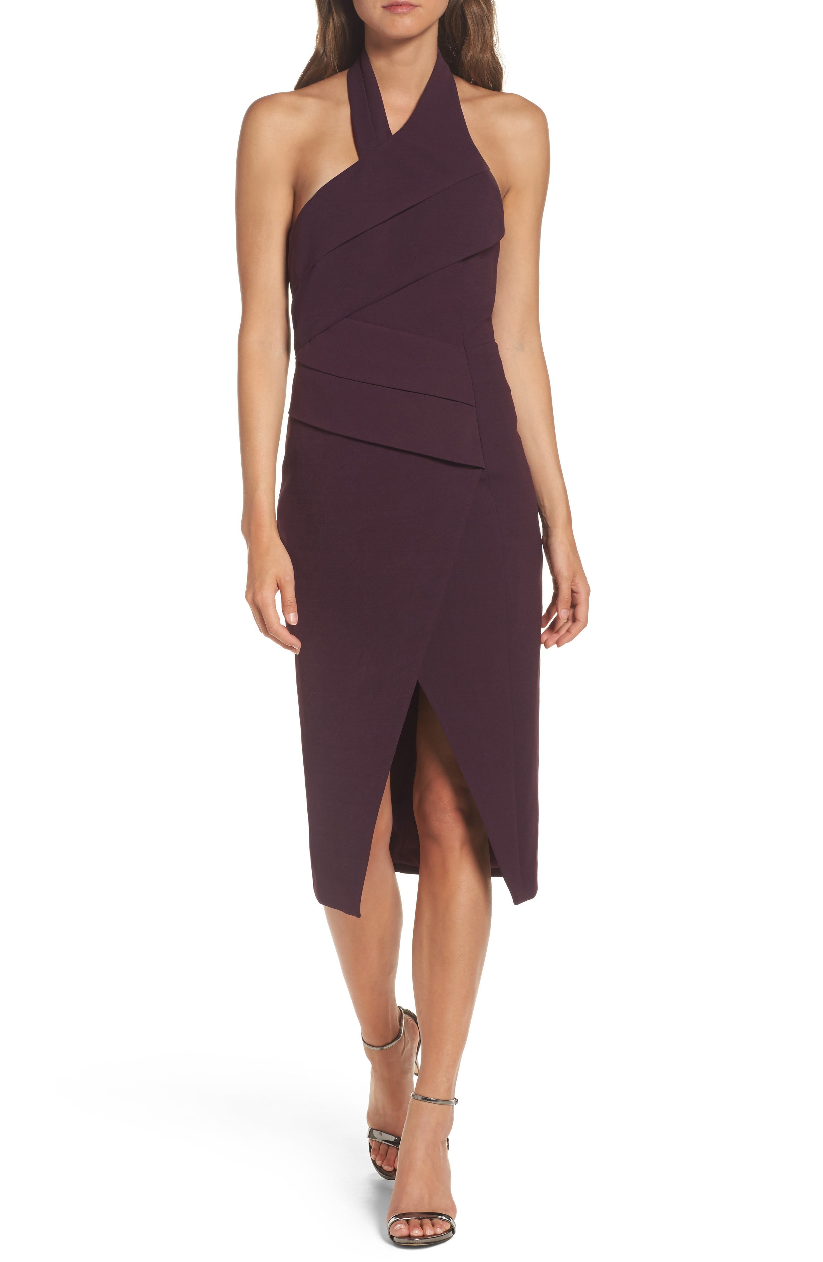 flowy midi wrap dress Flourish in Florals Midi Dress Navy/Lilac / M