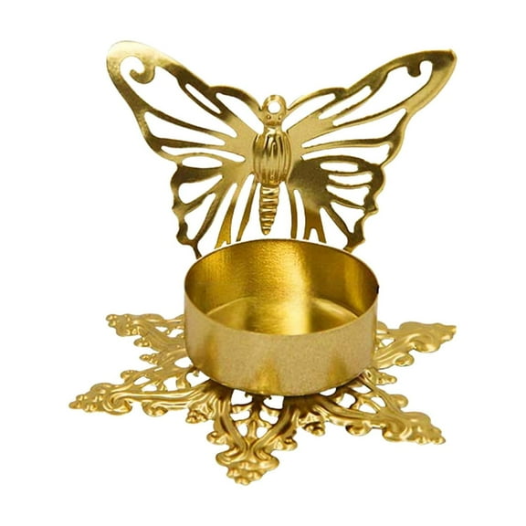 C Metal Candle Holder Iron Snowflake Hollow Design Tealight Cup For Desktop Table Bedroom Home Decor