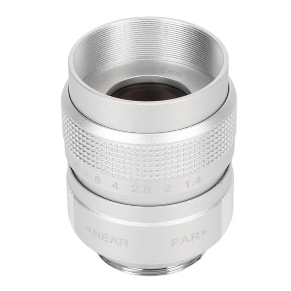 C Mount F1.4 CCTV Camera Lens 25mm High Resolution Video Surveillance Glass Lens for Security Camera, Silver (1 in / 25mm)