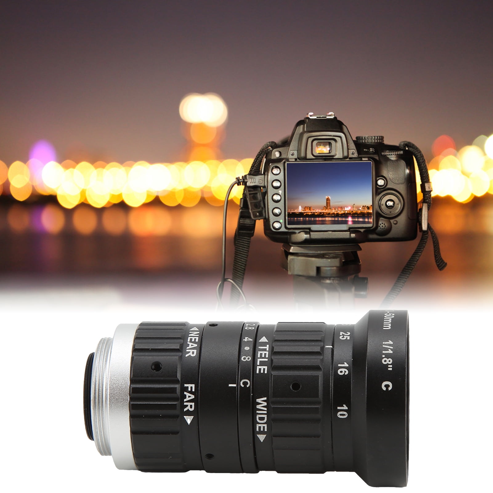 C Mount Lens, F2.8 C Mount Lens Large Aperture Excellent Performance