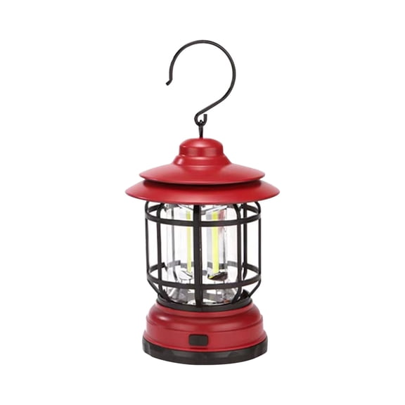 C Multi Functional Portable Led Camping Lantern Retro Tent Light Outdoor Hiking Emergency Flashlight With Handle