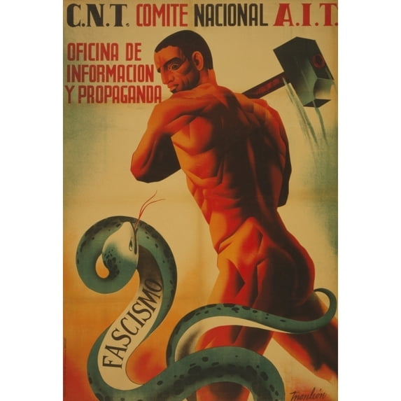 C.N.T. National Committee A.I.T.--Office Of Information And Propaganda. Spanish Civil War Poster Presenting Republican