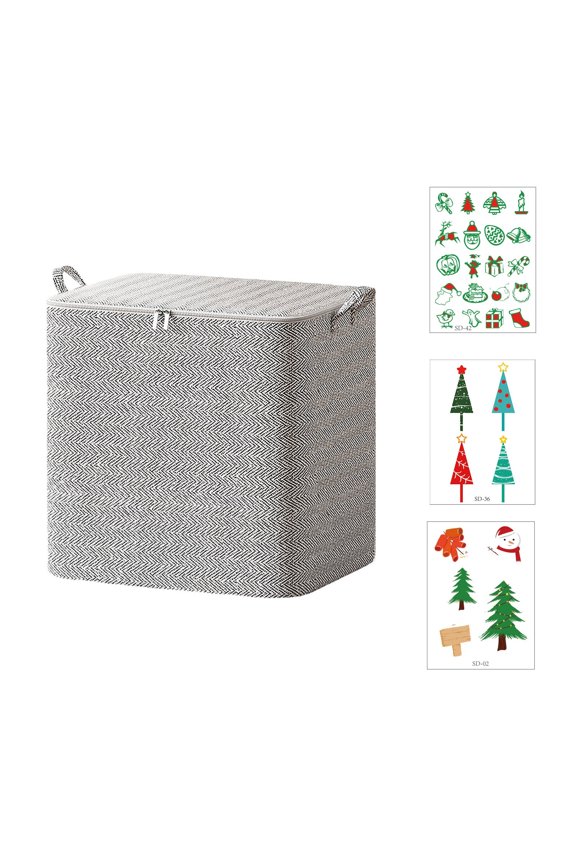 C Non Woven Zipper Storage Bag For Clothes Quilt Blanket Travel Luggage Organizer Moving Home Dormitory Packing Container 19X17X22Inch