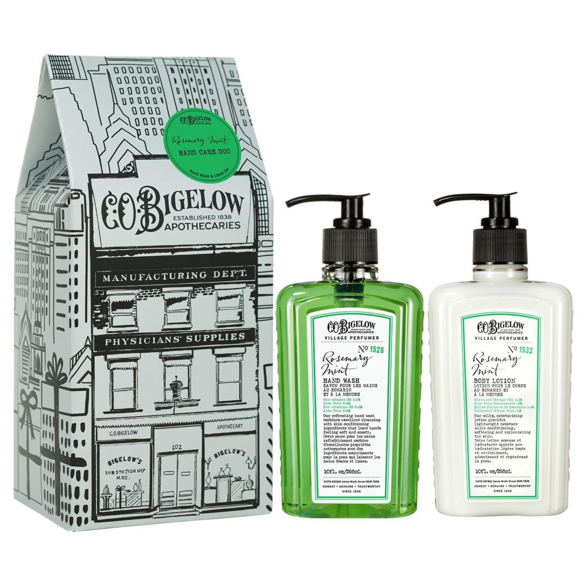 C.O. Bigelow 2piece HAND Care Apothecary SetHand Wash & Body Lotion