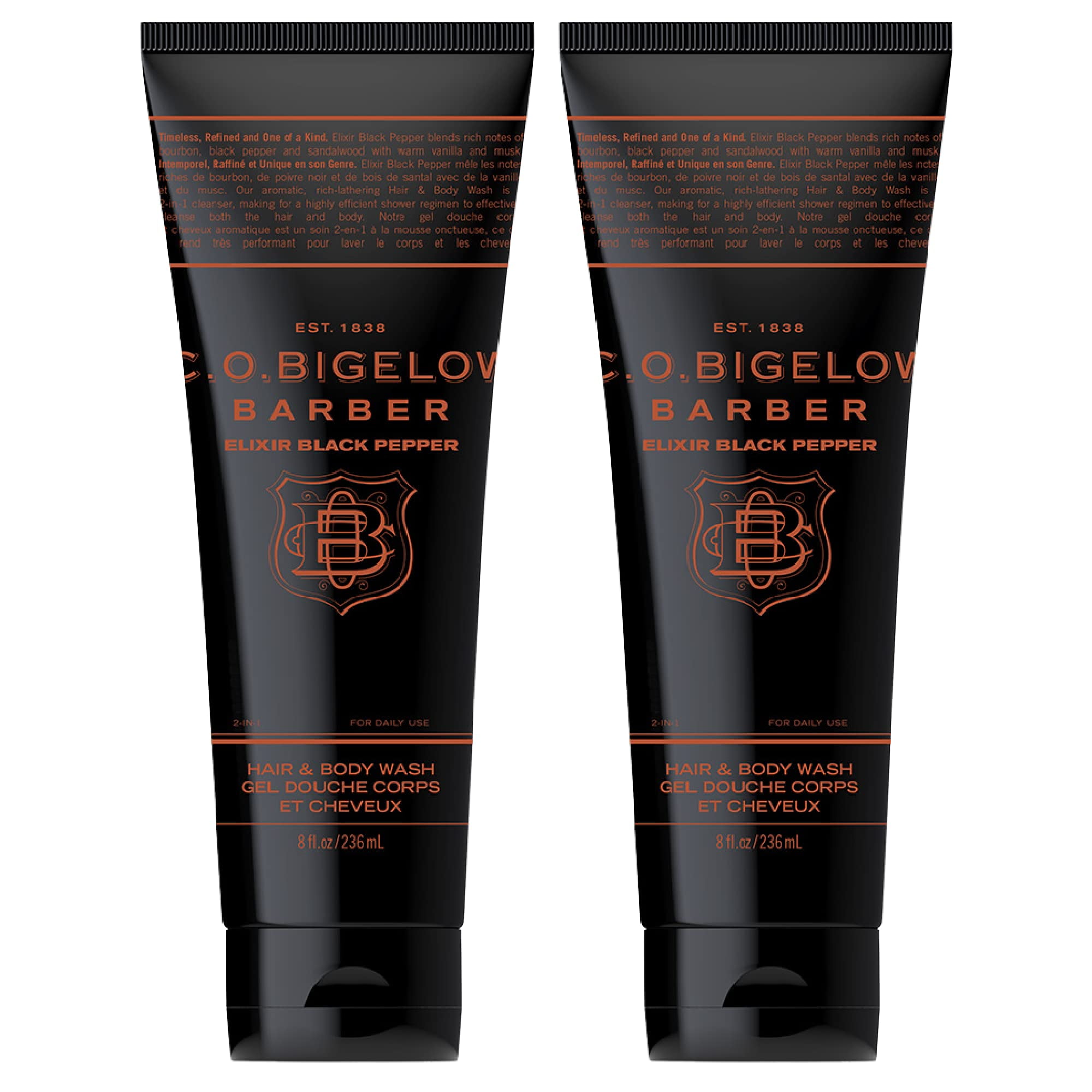 C.O. Bigelow Hair and Body Wash for Men, Elixir Black Pepper, No. 1609
