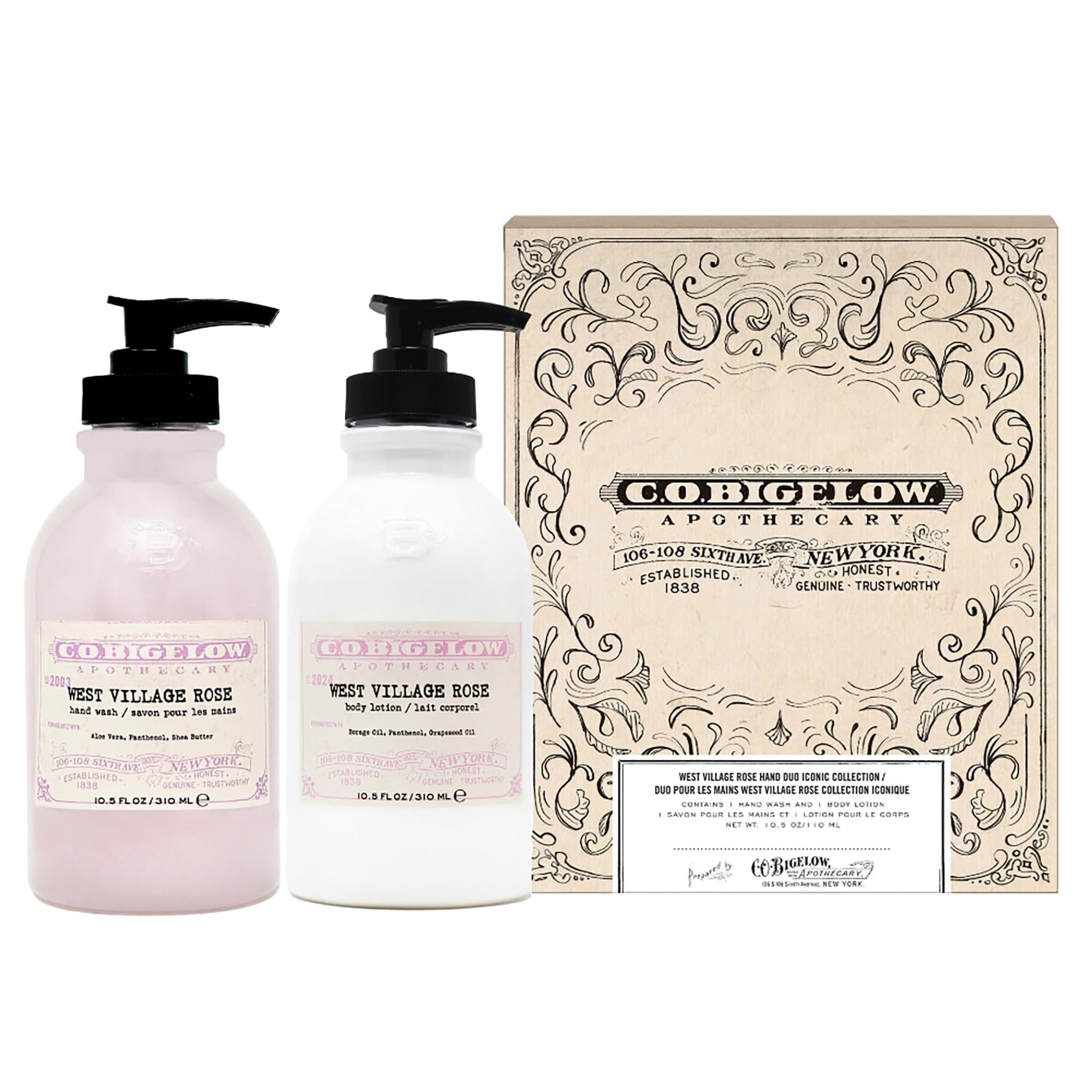 C.O. Bigelow Iconic Collection Gift Set, West Village Rose Hand Wash