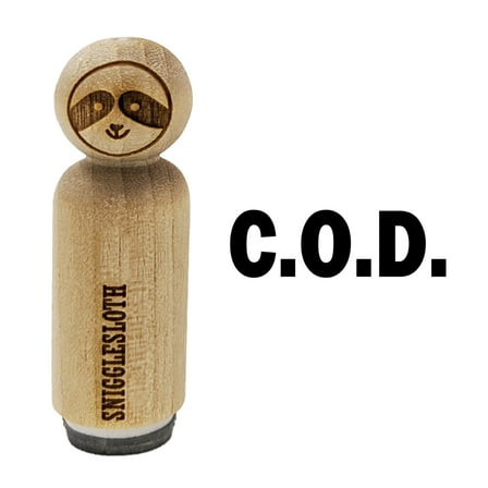 C.O.D. Text Rubber Stamp for Scrapbooking Crafting Stamping - Mini 1/2 Inch
