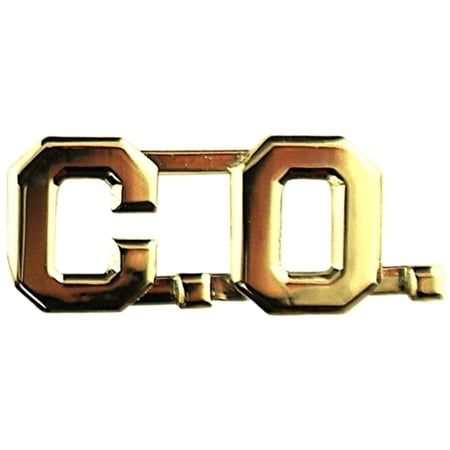 Hero's Pride C.O. Die Struck Letters, Gold Finish, 1/2" High, Pair with Clutch Backs