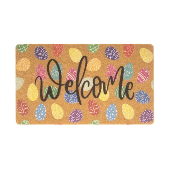 C Outdoor Easter Egg Welcome Mat Absorbent Doormat Front Door Rug Non Slip Spring Decor