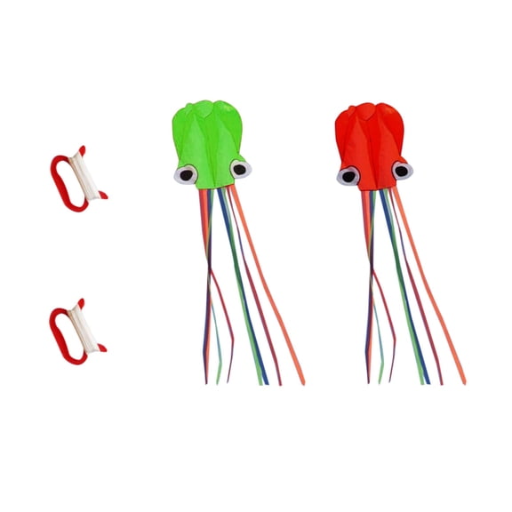C Outdoor Kite Set For Kids Adults 2 Pack Easy Fly Octopus Kites 157 Inch Long Tail Soft Parafoil With 30M Line Board