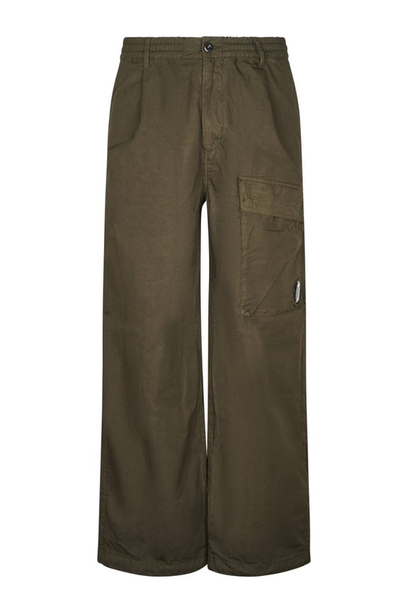 Boxy Wide-Leg Micro-Reps Cargo Pants With Lens Detail (Men's)