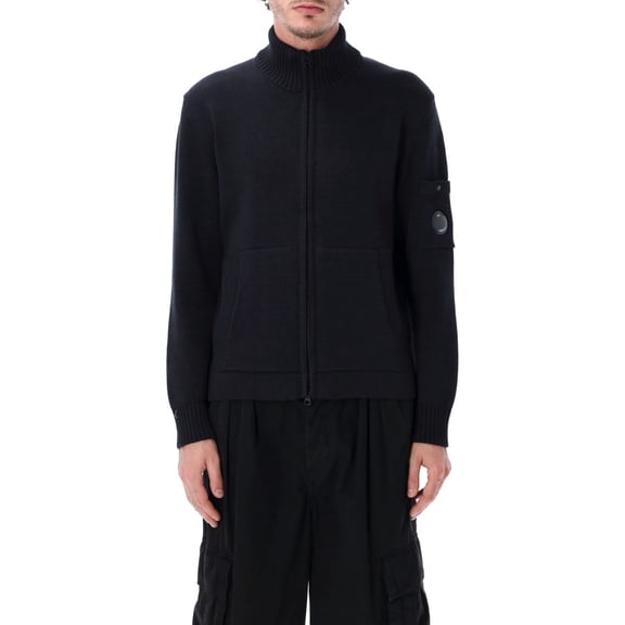 C.P. Company Compact Cotton Ribbed Detail Cardigan (Men's)