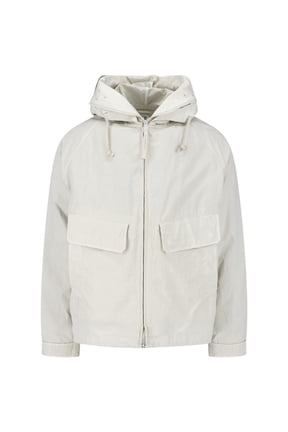 Hooded Jacket With Goggle Lens Detail And Zip Closure (Men's)
