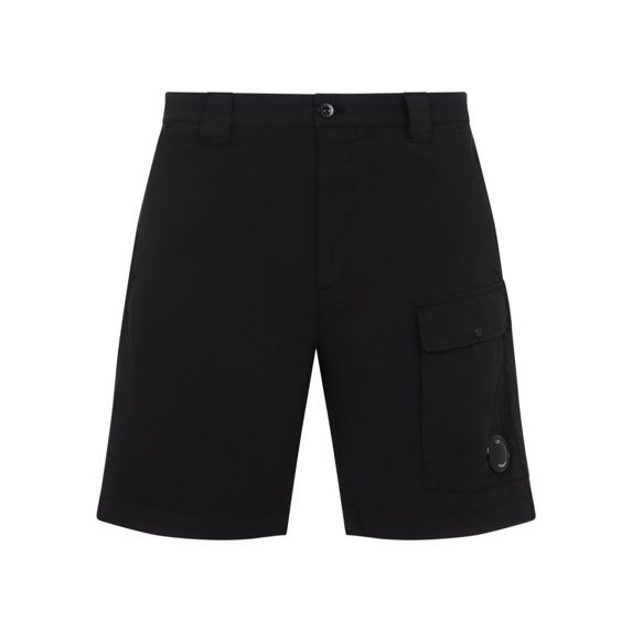 C.P. Company Cargo Black Cotton Bermuda (Men's)