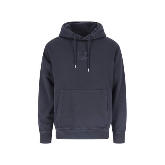C.P. Company Navy Cotton Hoodie With Drawstring Hood (Men's)