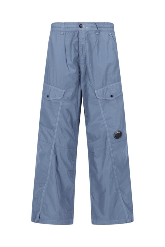 Wide-Leg Cargo Pants With Lens Detail And Smooth Fabric (Men's)