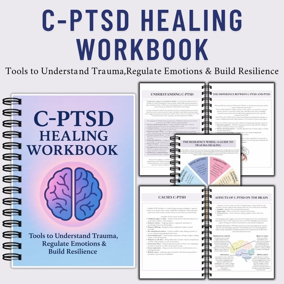 C-PTSD Recovery Planner and Journal for Emotional Regulation, Guided Mental Health Notebook with Daily Mood Tracker and Coping Skills Log for Trauma Healing