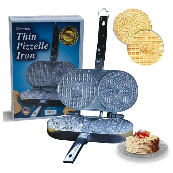 C. Palmer Extra Thin Pizzelle Iron, Model 7500, Electric Pizelle Maker, Made in America