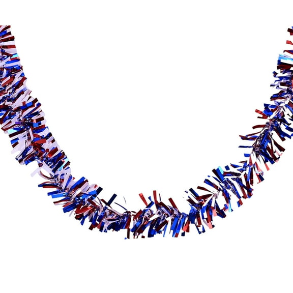C Patriotic Rectangle Ribbon Streamer Independence Day Decoration With Plastic Material And Red White Blue Design For Venue Layout Party Hanging 78.7X4.9In