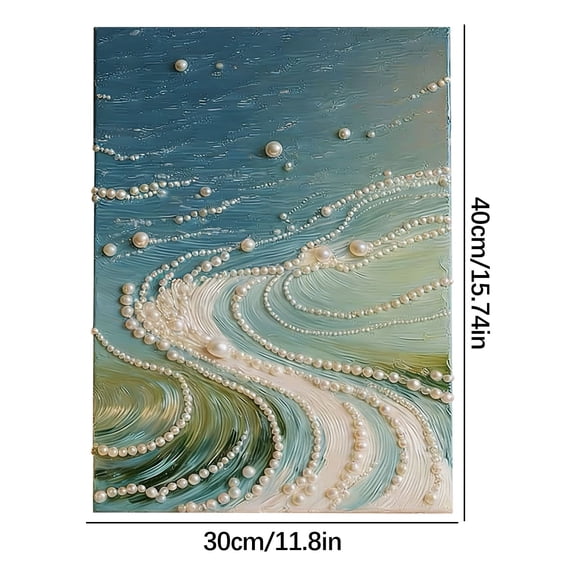 C Pearl Diamond Art Diy Kit Handmade Wind Painting Decorative Picture Home Wall Craft Decor