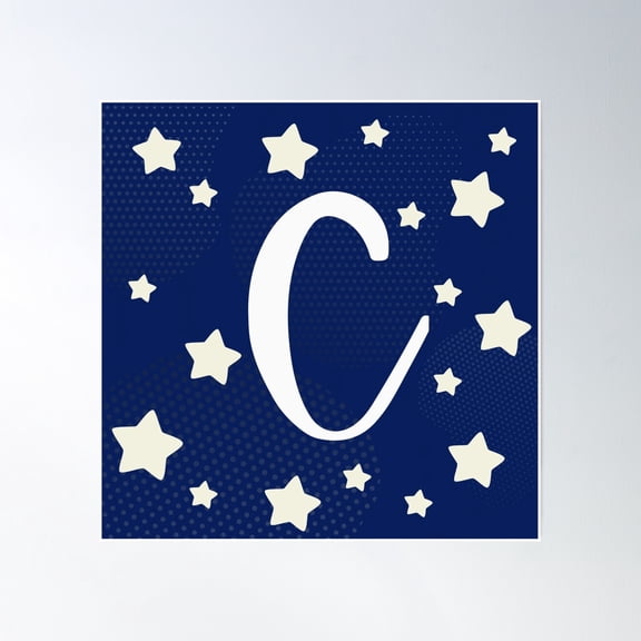 C Poster Wall Art, Modern Wall Decor, 30x30 UNFRAMED