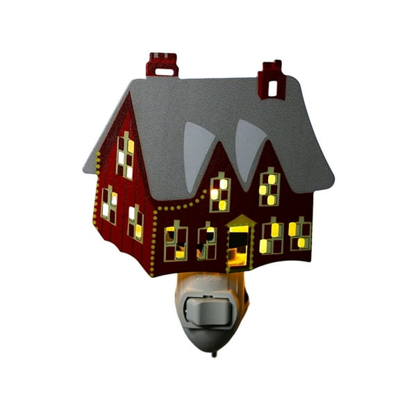 C Printed Christmas Night Light Style C Plug In Rotatable Led Lamp With Warm White Glow For Holiday Decor