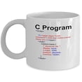 thumbnail image 1 of C Programming 11 oz Coffee Mug - Gift for Coders White Ceramic, 1 of 4