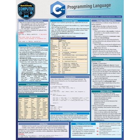 C++ Programming Language : a QuickStudy Laminated Reference (Edition 2) (Other)