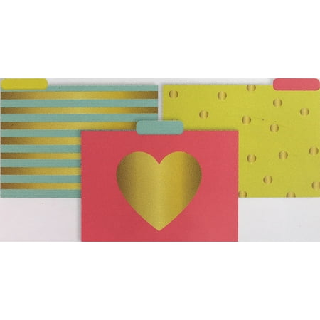 C. R. Gibson 9 Count File Folders Heart Series