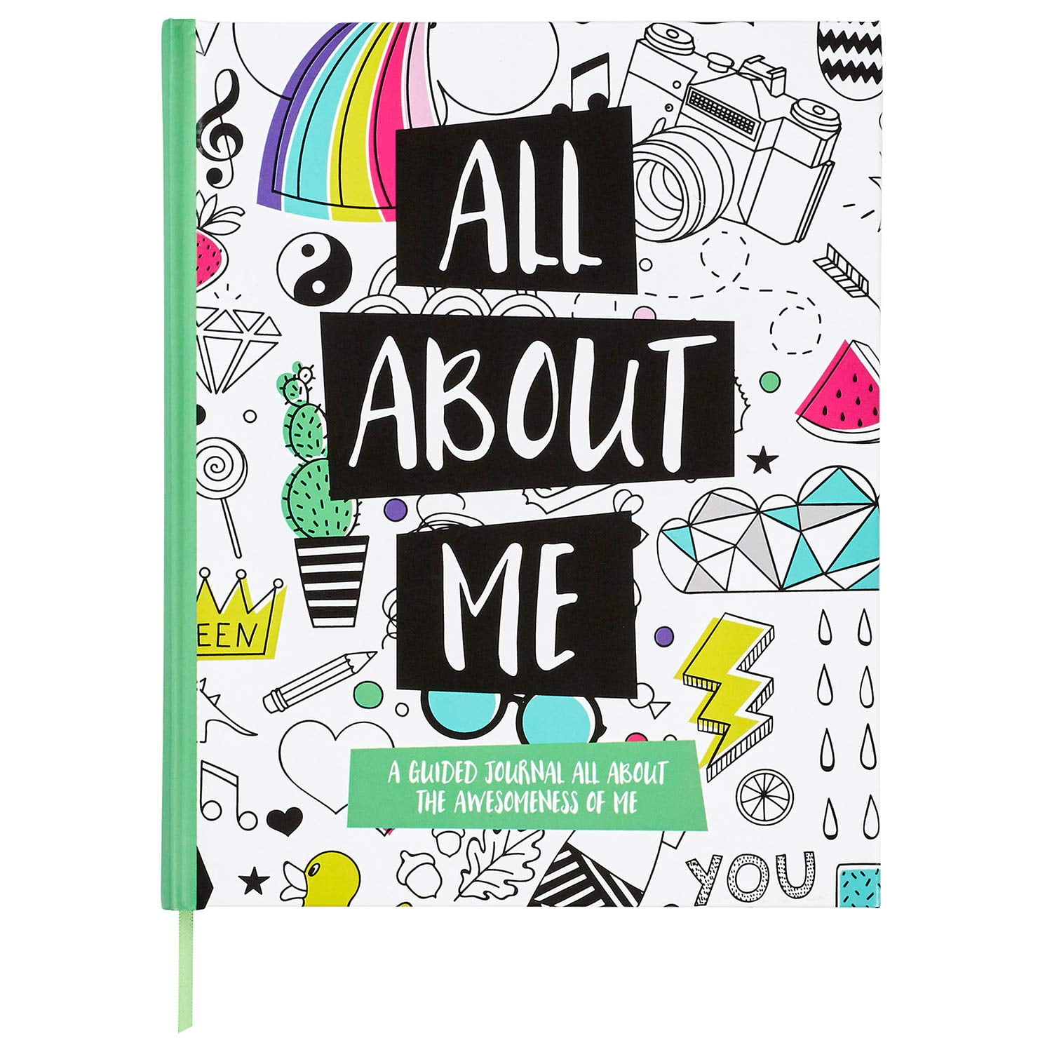 C.R. Gibson "All About Me" Guided Self-Reflection Journal, 6.5'' W x 8'' L, 200 Pages