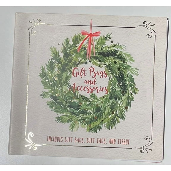 C R Gibson Holidays Christmas Gift Bags, Gift Tags And Tissue Bundle 4-Count