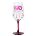 thumbnail image 1 of C.R. Gibson Lolita Ultimate Acrylic Glitter Wine Glass, 50 and Fabulous, Multicolor, 1 of 1