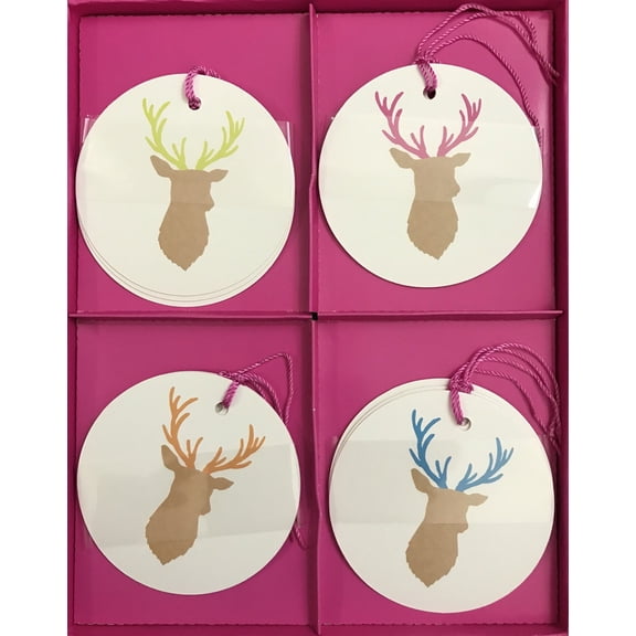C. R. Gibson Neon Holiday Gift Wrap Tags 12 Total