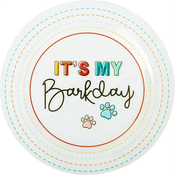 C.R. Gibson PMP-24845 Bark-Day Reusable Melamine Plate, 9.8" D, Multicolor