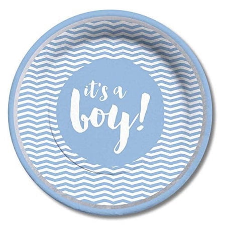 C.R. Gibson Paper Lunch/Dessert Plates, It's a Boy, 8 Count by C.R. Gibson