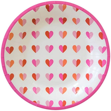 C.R. Gibson Paper Lunch/Dessert Plates (Set of 8) | With All My Heart