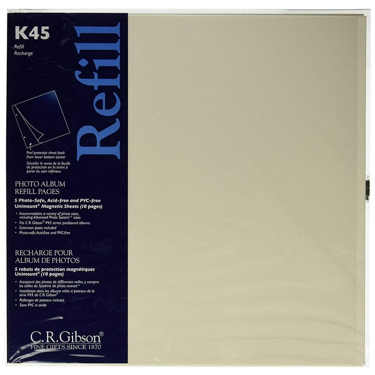 C.R. Gibson Photo Protectors, Magnetic Sheets, 8.5 x 11, Clear, 3/Pack