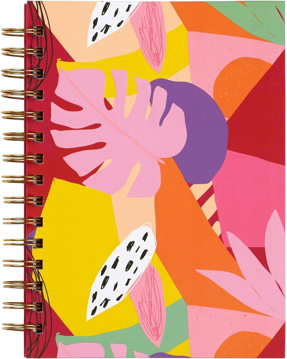 C.R. Gibson Spiral Notebook with Tropical Floral Cover 6" x 8.25", 192 Lined Pages, Soft Cover, Multicolor