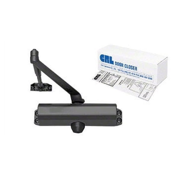 C.R. Laurence DC54BLK Black Metal ANSI Grade 1 Spring Size 4 Surface Mount Door Closer