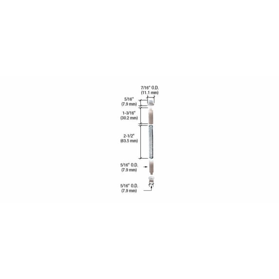 C.R. Laurence K5131 Storm Door Hinge Pins Nylon Unfinished Count per Pack -Pack of 6