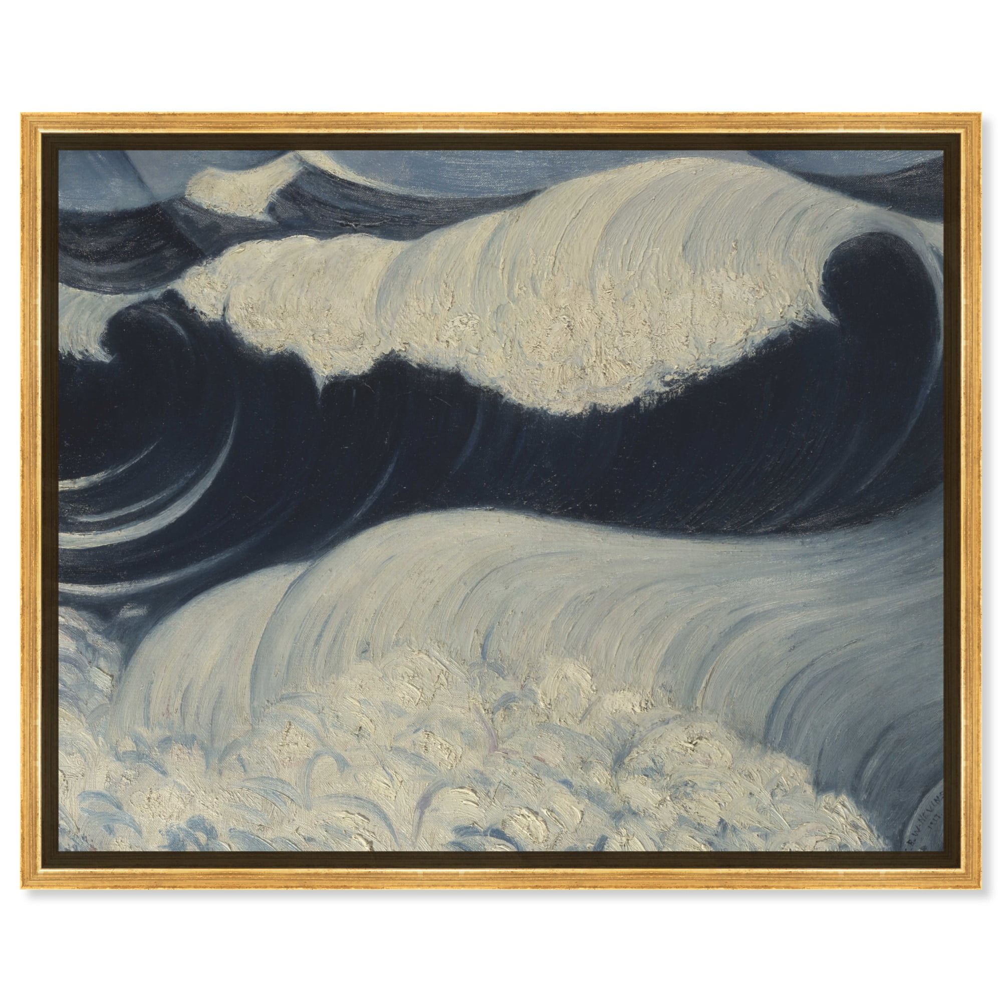 C R W Nevinson The Wave Canvas Vintage Costal Wall Art by Art Remedy