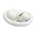 thumbnail image 1 of C Realistic Sleeping Breathing Plush Dog Toy With Soft Fur And Lifelike Movement Perfect Gift For Kids Includes Cloth Mat White Pekingese Design 13.77X11.4 Inches, 1 of 5